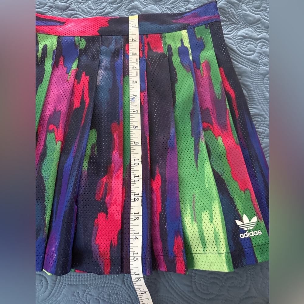 Adidas Pharrell Williams Camo Pleated Mesh Skirt Multicolor AO3161 Size S - Picture 5 of 7